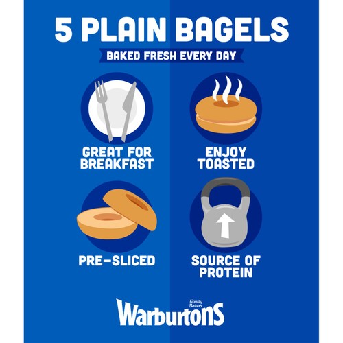 Warburtons Plain Bagels
