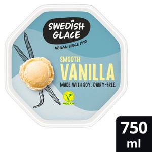 Swedish Glace Dairy Free Vegan Vanilla Ice Cream Tub750ml