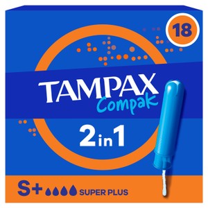 Tampax Compak Super Tampons With Applicator 18 Pack