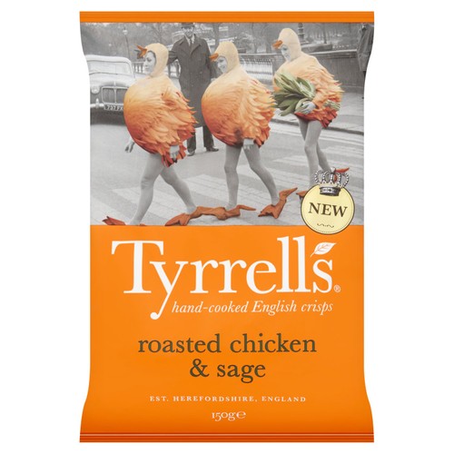 Tyrrells Roasted Chicken & Sage Sharing Crisps 150g