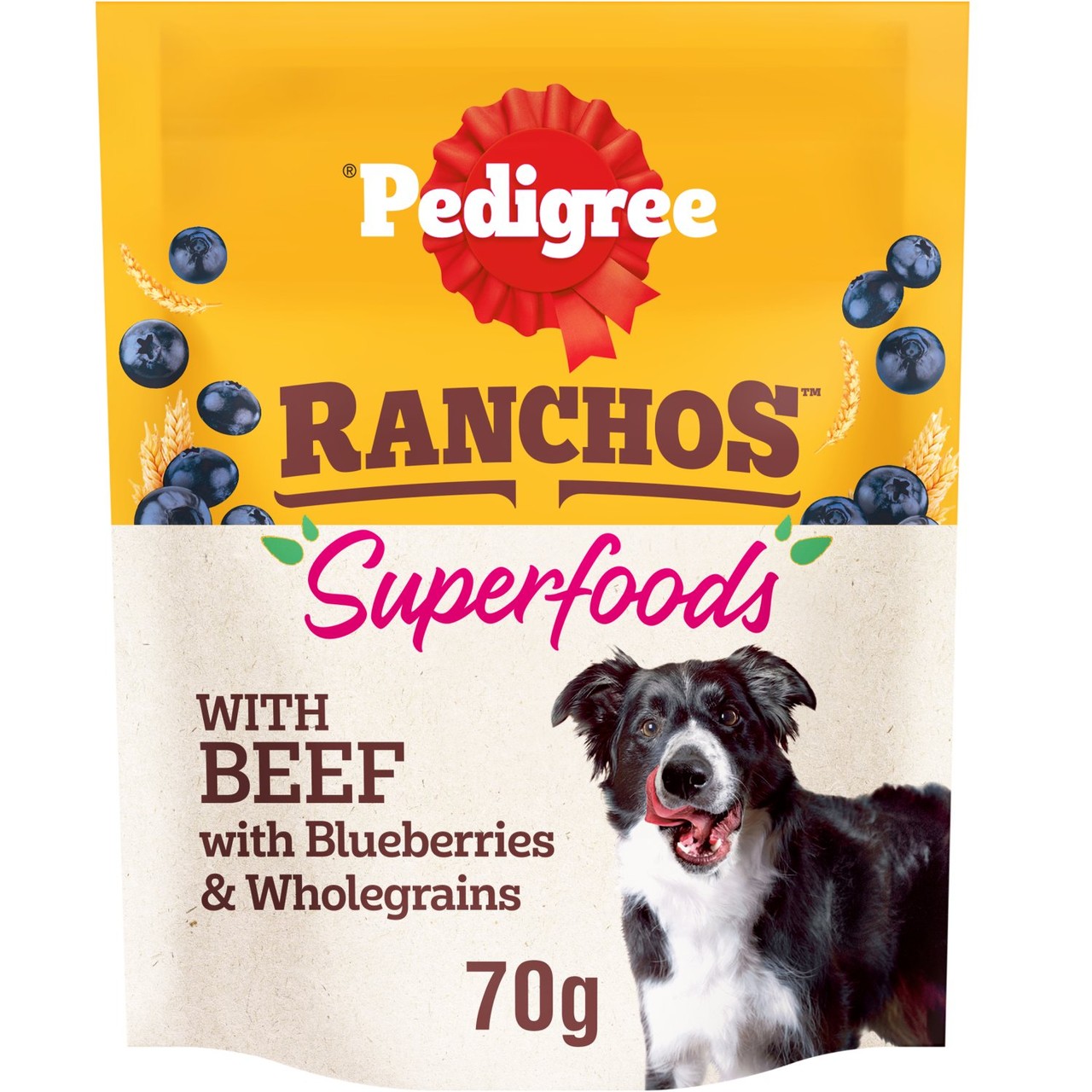 Pedigree Ranchos Dog Treat Superfoods With Beef 70g