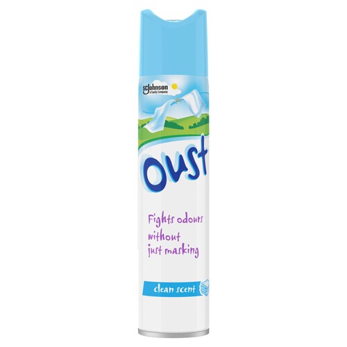 Oust Odour Eliminator Aerosol Clean Scent Air Freshner