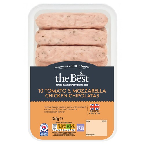 Morrisons The Best 10 Tomato Mozzarella Chicken Chipolata Sausages