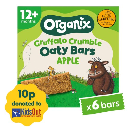 Organix Gruffalo Crumble Apple Oaty Bars Multipack Toddler Snack 6x23g