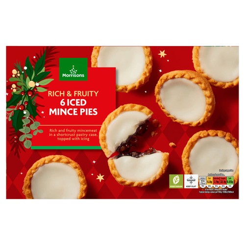 Morrisons Rich & Fruity Iced Mince Pies 6 Pack