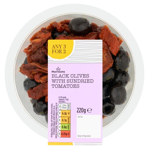 Morrisons Black Olives With Sundried Tomatoes