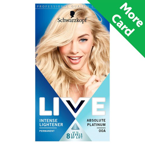 Schwarzkopf LIVE Lightener Permanent Blonde Hair Dye Absolute Platinum