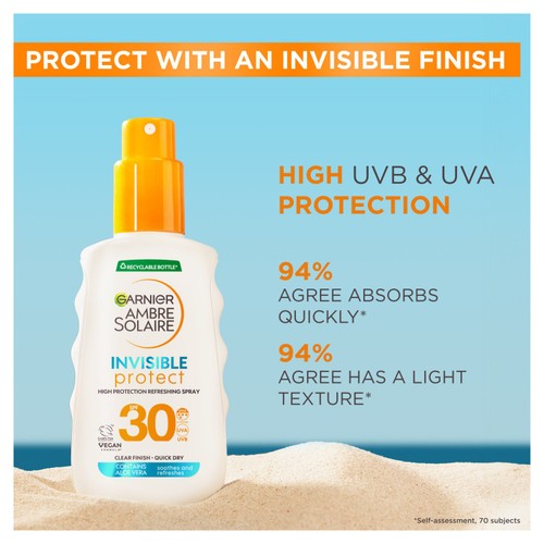 Ambre Solaire Invisible Protect Spray SPF 30   150ml