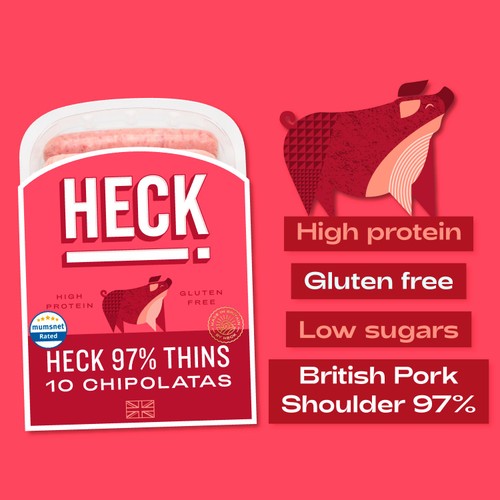 Heck 10 Pork Chipolatas 