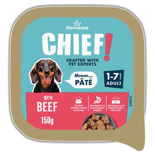 Morrisons Dog Food Beef Pate