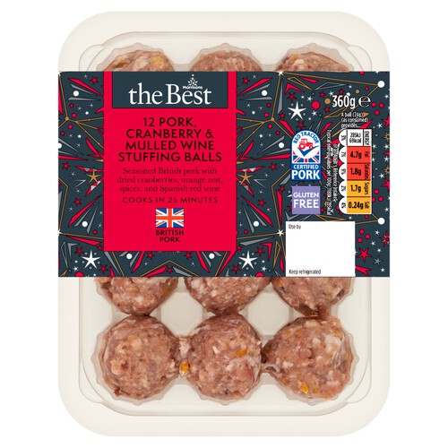 Morrisons The Best 12 Pork, Cranberry & Mulled Wine Stuffing Balls