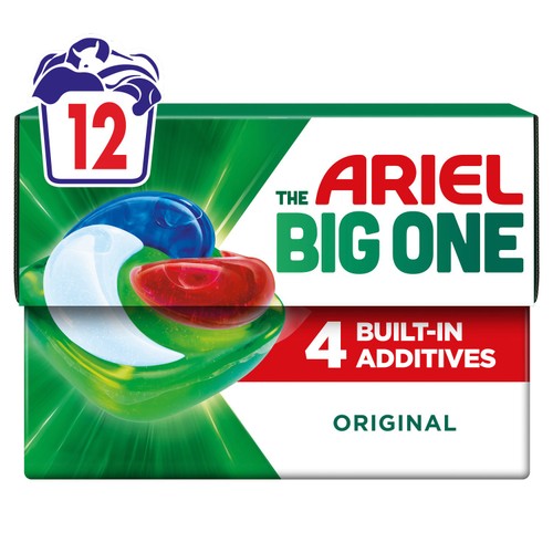 Ariel The Big One Pods Original Washing Liquid Capsules 12 Washes