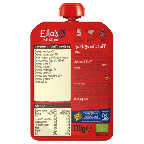 Ella's Kitchen Organic Tomato-y Pasta Baby Food Pouch 7+ Months