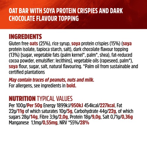 Trek Cocoa Oat Protein Flapjacks 3x50g