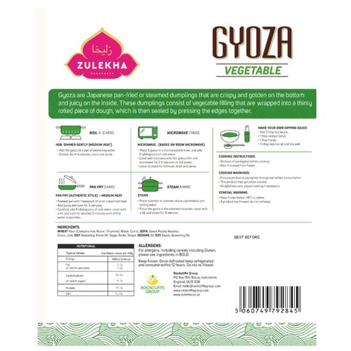 Zulekha Vegetable Gyozas 600g