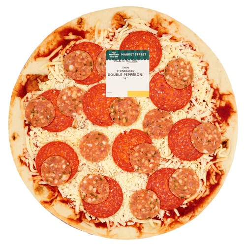 Market Street Pepperoni Thin Stonebaked 14 Pizza