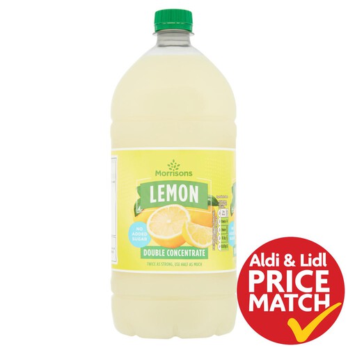 Morrisons No Added Sugar Lemon Concentrate Squash