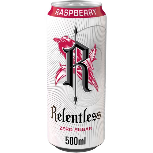 Relentless Raspberry Zero Energy Drink