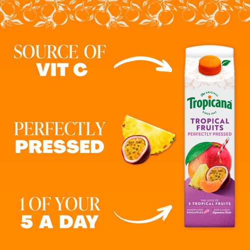 Tropicana Pure Tropical Fruit Juice 850ml