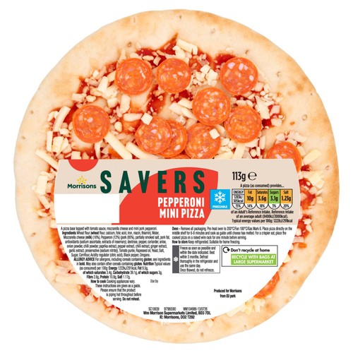 Morrisons Savers Pepperoni Mini Pizza