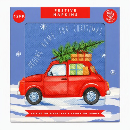 Mad Party Xmas Care Napkins 12 Pack