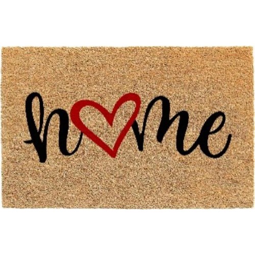 Heart Home Vinyl Backed Coir Tufted Doormat 45x75cm