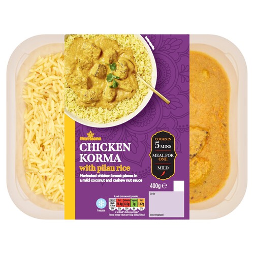 Morrisons Chicken Korma With Pilau Rice 