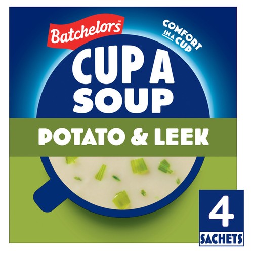 Batchelors Cup a Soup Potato & Leek Instant Soup Sachets x4 107g
