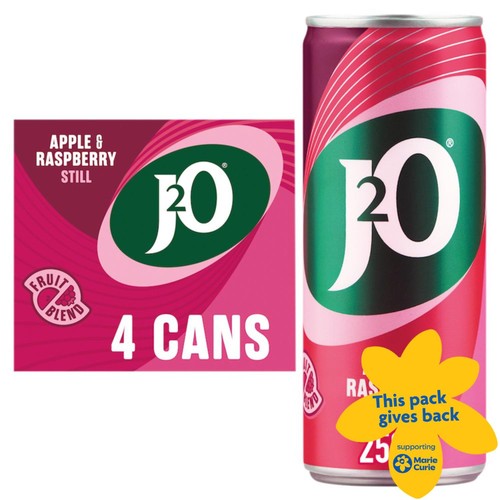 J2O Apple & Raspberry 4 Cans