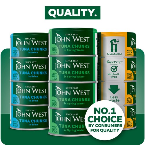 John West Tuna Chunks in Spring Water 4x125g (102g drained)