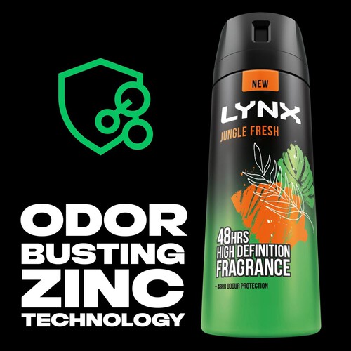 Lynx Deodorant Bodyspray Aerosol Jungle Fresh 