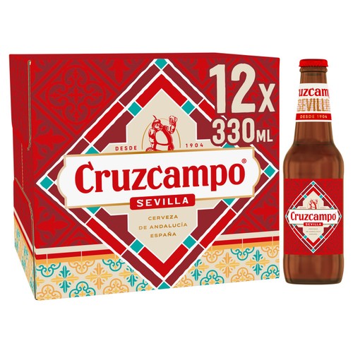 Cruzcampo Sevilla Lager Beer Bottles 12 x 330ml