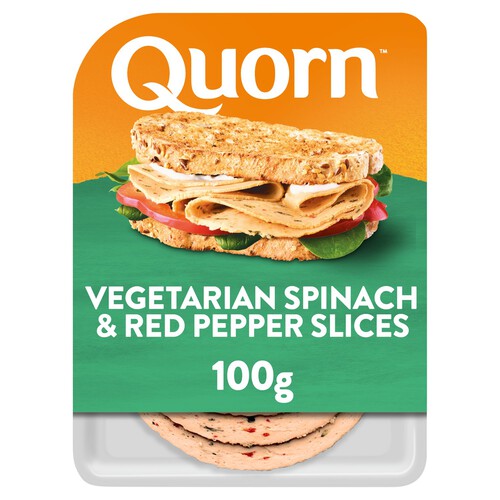 Quorn Vegetarian Spinach And Red Pepper Slices