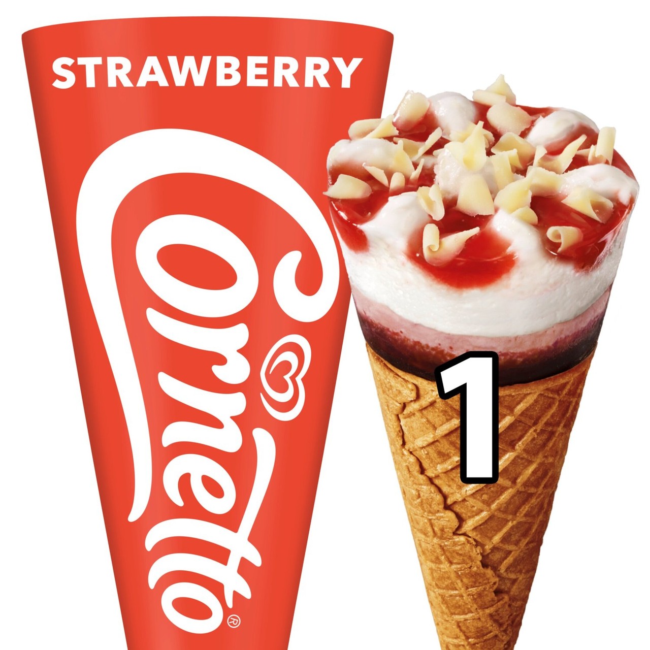 Cornetto Strawberry Ice Cream Cone 120ml