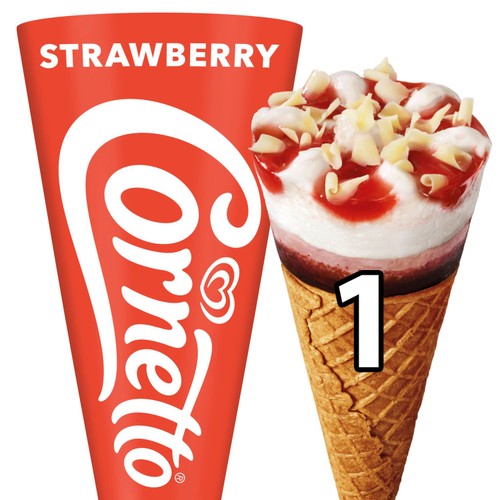Cornetto Strawberry Ice Cream Cone 120ml
