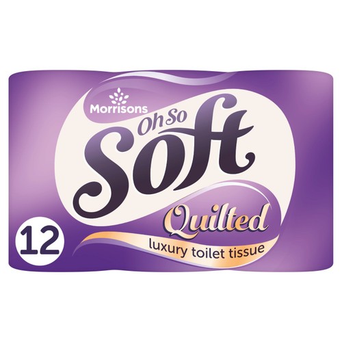 Morrisons Oh So Soft 12 Quilted Luxury Toilet Tissue Longer Rolls