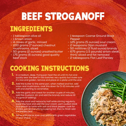 Schwartz Beef Stroganoff Recipe Mix
