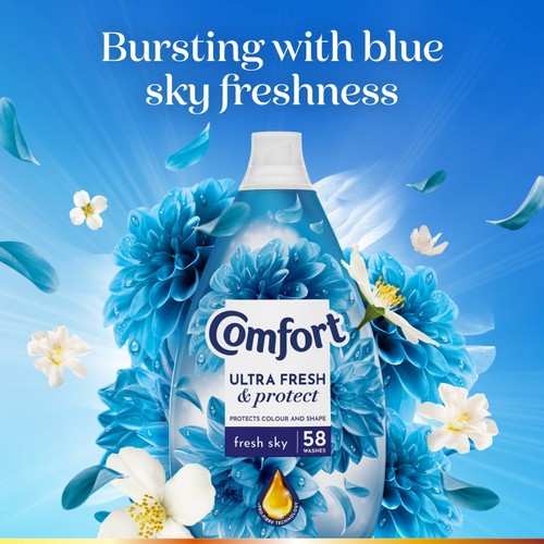 Comfort Ultra Fresh & Protect Fresh Sky Fabric Conditioner 58 Washes