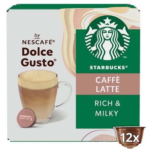 Starbucks Dolce Gusto Caffe Latte 12 Pods 