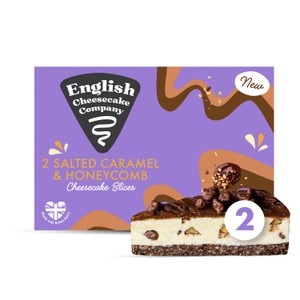 English Cheesecake Company Salted Caramel Honeycomb Slices  2 x 90g