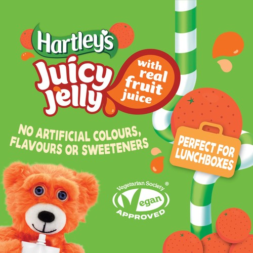 Hartley's Orange Flavour Juicy Jelly Pouches 4 x 90g (360g)