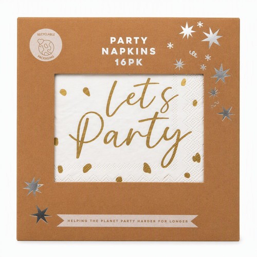 Mad Party Metallic Napkins 16Pk