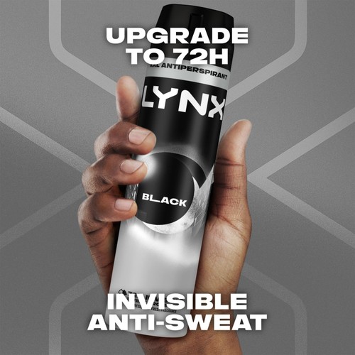 Lynx Black Antiperspirant Deodorant Spray For Men 250ml
