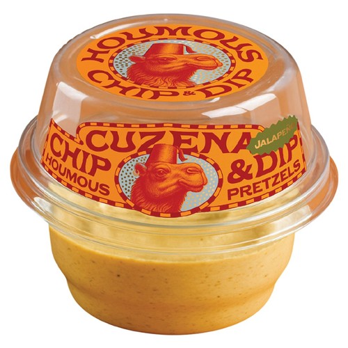 Cuzena Chip & Dip Jalapeno Houmous With Toasted Pretzels 