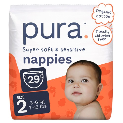 Pura soft baby nappies size 2