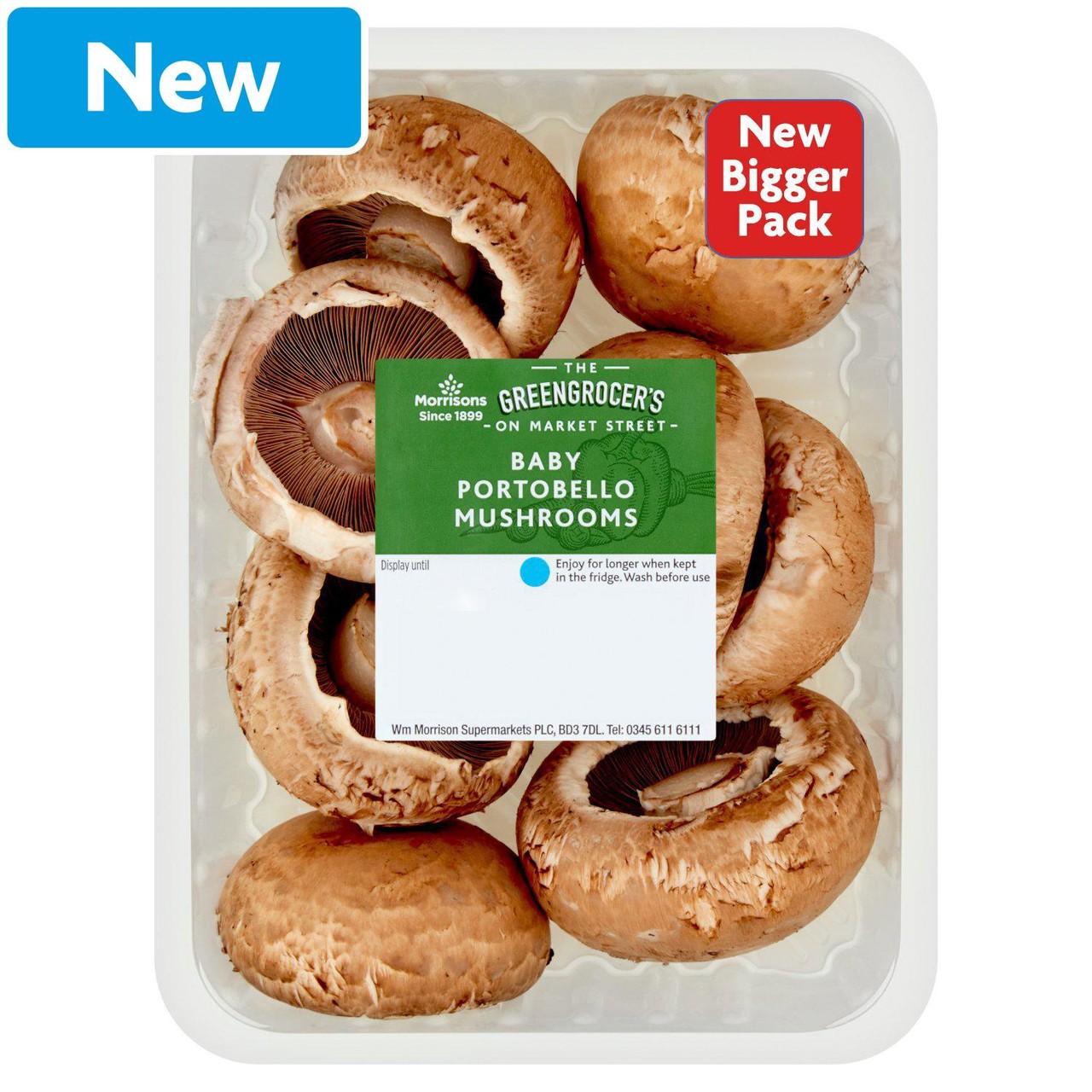 Morrisons Baby Portobello Mushrooms 250g