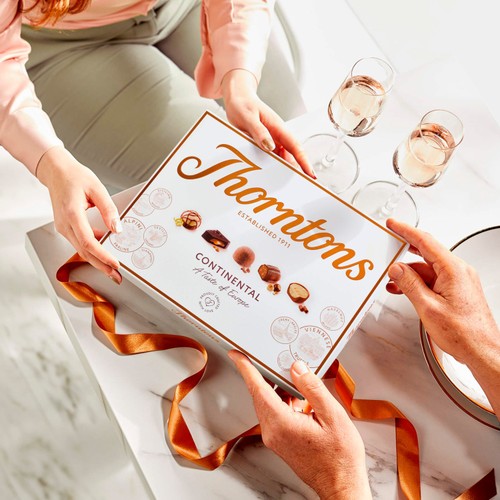 Thorntons Continental Milk, Dark, White Chocolate Gift Box