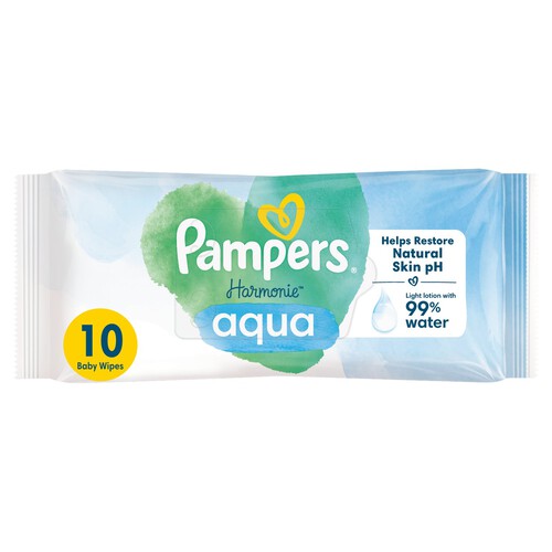 Pampers Harmonie Aqua Baby Wipes Plastic Free