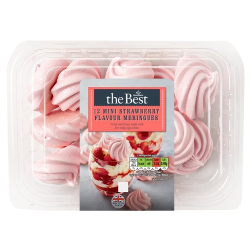 Morrisons The Best Mini Strawberry Meringues