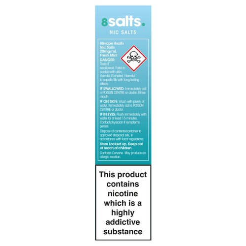 8Salts Nic Salts 20mg Fresh Mint 10ml